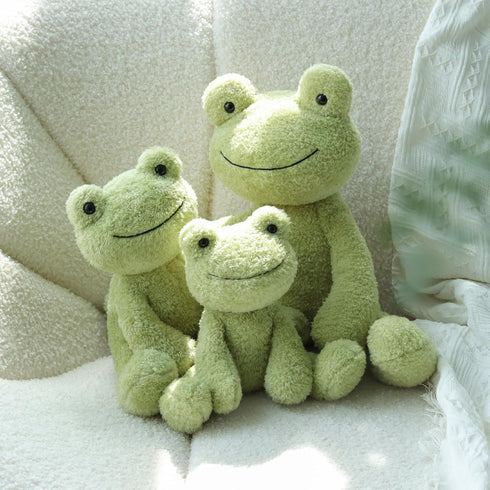 Apricot Lamb Toys Plush Velvet Frog Stuffed Animal Soft Cuddly Perfect for Child (Green Frog,8.5 Inches)...