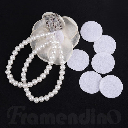 Framendino, 2000 Pack 1 Inch White Felt Circles Pads for Hair Accessories DIY Craft Project...
