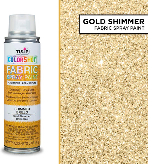 Tulip ColorShot Instant Fabric Spray Color 3oz. Gold Shimmer...