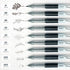 Ohuhu Liquid Fineliner Drawing Pens: 9 Sizes Liquid Fineliner Pens Pigment Black Ink Micro Pens Assorted Point Sizes Smooth Writing for Drawing Sk...