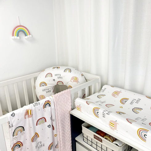 iEvolve Changing Pad Cover Ultra Soft Minky Dots Changing Table Cover Breathable Changing Table Sheet Diaper Changing Pad Cover for Baby Boys Girl...