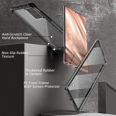 Dexnor for Galaxy Note 20 Ultra Case with Screen Protector Clear 360 Full Body Rugged Protective Shockproof Hard Back Cover Heavy Duty Defender Bu...