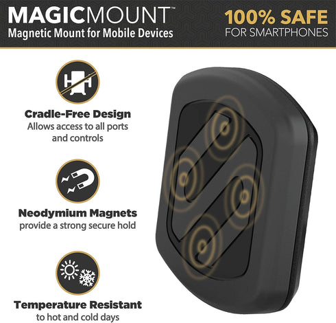 Scosche MAGWSM-2PXCES0 MagicMount Magnetic Suction Cup Phone Mount for Car Windshield/Dashboard, 360° Adjustable Magnet Head, Universal Phone Hold...