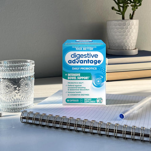 Digestive Advantage Intensive Bowel Support Probiotics Supplement, 96 Count...
