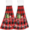 Boccsty Christmas Tree Truck Fingertip Bath Towels 2 Pcs New Year Red Black Plaid Tartan Hanging Kitchen Hand Towel Absorbent?Dish Cloths for Bath...