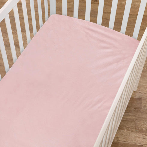 American Baby Company 2 Pack Heavenly Soft Chenille Fitted Crib Sheet 28" x 52", Warm and Cozy Neutral Chenille Sheet, Pink, for Boys and Girls, F...