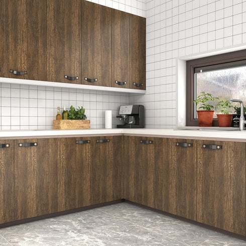 Wood Grain Contact Paper Kitchen Countertop Peel and Stick Wood Wallpaper Brown Self Adhesive Peel and Stick Countertops Retro Wood Look Contact P...