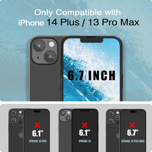 SURPHY 3 Pack Compatible with iPhone 14 Plus/iPhone 13 Pro Max Screen Protector (6.7 inch 2022), HD Clear Tempered Glass Designed for iPhone 14 Pl...