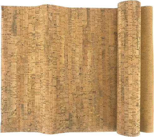 Thin Cork Fabric by The Yard Eco-Friendly Faux Leather Embellished Craft Fabric Sheet, 59 X 12.6 Inches for Earrings and Other HandCrafts DIY Proj...