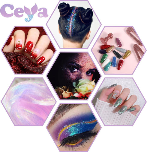 Ceya 3.8oz/ 110g Ultra Fine Glitter Powder Cameo Pink Iridescent Glitter 1/128” 0.008” 0.2mm for Slime Epoxy Resin Craft Tumbler Jewelry Nail Art ...