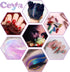Ceya 3.8oz/ 110g Ultra Fine Glitter Powder Cameo Pink Iridescent Glitter 1/128” 0.008” 0.2mm for Slime Epoxy Resin Craft Tumbler Jewelry Nail Art ...
