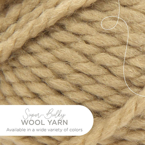 Lion Brand Yarn Wool-Ease Thick & Quick Yarn, Soft and Bulky Yarn for Knitting, Crocheting, and Crafting, 1 Skein, Peanut...