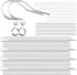 160 PCS/80 Pairs White Gold Tone Earring Hooks Hypoallergenic Ear Wires Fish Hooks with 100 PCS Clear Silicone Earring Backs and 100 PCS Jump Ring...
