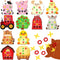 24 Pack Farm Animals Tic Tac Toe Strategic Board Game Farm Party Favors Felt Barnyard Cow Pig Sheep Party Game for Farm Themed Party Supplies Good...