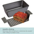 Chicago Metallic 2-Piece Healthy Meatloaf Pan with Draining Insert Professional Grade Non-Stick Carbon Steel Baking Pan with Lift and Serve Featur...