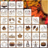 30 Pieces Fall Stencils for Painting on Wood, 3x3 Inch Hello Fall Pumpkin Stencils Autumn Leaf Thanksgiving Gnome Stencils for DIY Crafts Card Orn...