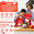 R HORSE Adults Kids Matching Apron Set 2Pcs Grandma and Me Adjustable Kitchen Apron with 2 Pockets Dress up Role Play Toy Matching Apron Gift for ...