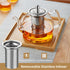 Glass Tea Pot with Infuser for Loose Tea, Heat Resistance Borosilicate Glass Tea Kettle for Gas Stovetop, Suit for Blooming and Loose Leaf Tea, 40...