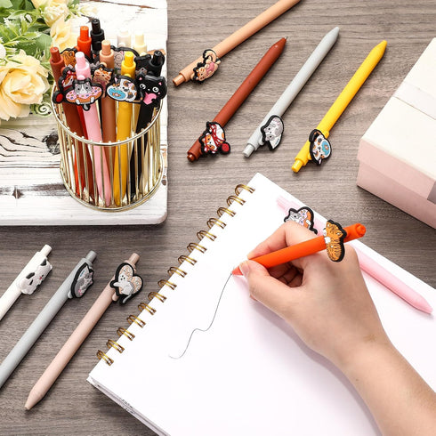 24 Pcs Cute Animal Pens Cartoon Pens Funny Pen Writing Kawaii Ballpoint Pens Retractable Black Ink Pens Birthday Party Gifts for Kids Students Off...