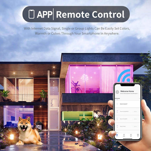Avatar Controls 4 Pack Smart Light Bulbs, Alexa WiFi LED Bulbs Music Sync RGBCW Color Changing Lights, No Hub Required (E26 A19 8W)...