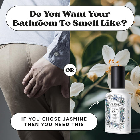 Poo-Pourri Before-You-Go Toilet Spray, Fresh Air, 4 Fl Oz - Jasmine, Fresh Air and Mint...
