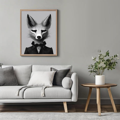 Posterizer 1 pcs- gothic themed fox-Gothic Art-Art for Animal Lovers- Living Room Bedroom Decor- unframed wall art...