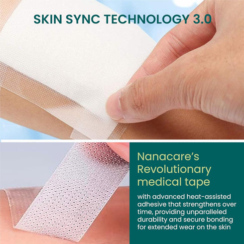 Hypoallergenic Transparent Surgical Tape 1 inch x 10yd |4 Rolls Waterproof,Clear| Medical Tape for Skin, Dressings and Face| First Aid Bandage Tap...