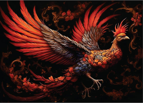 Mythical Hong Bird Rice Paper, 11.5 x 16 inch - for Decoupage Furniture Crafts...