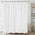 Riyidecor Chevron Shower Curtain Geometric Herringbone 72Wx96H Inch Striped Extra Long Simple Modern Classy Neutral Contemporary 12 Pack Metal Hoo...