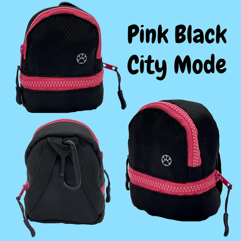 LLC Dog Backpack, Cat Backpack, Small Carrier | Clip on Harness or Leash, Fun Pet Treat Holder, Toy Bag, or Waste Dispenser | OG Neon Series Color...