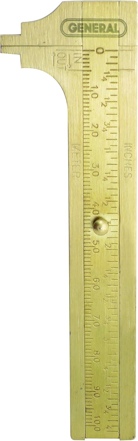 General Tools 133ME Brass Caliper, 4"...