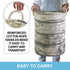Mziart Unique Tree Stump Large Laundry Basket Bag with Rope Handles, Collapsible Wood Grain Waterproof Laundry Hamper Stylish Storage Basket Bin O...