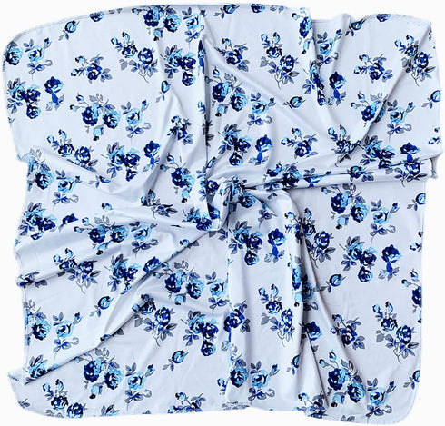 Newborn Swaddle Blanket, Baby Receiving Blanket Wrap with Headband for 0-3 Month Baby Girl and Boy(Blue), One size...