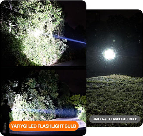 LED Flashlight Replacement Bulb with 18V 12V 19.2V 6-24 Volt and 3W 247LM and PR2 P13.5S LED Conversion Kit Compatible Ryobi Milwaukee Craftsman L...