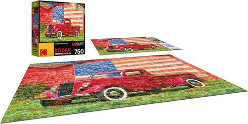 RoseArt - Kodak Premium Mosaics - American Pickup Truck - 750 Piece Jigsaw Puzzle for Adults...