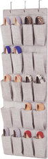 Whitmor Over The Door Shoe Organizer - 20 Section - Space-Dyed Grey...
