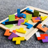 AUKEXIY 2 Pack Wooden Russian Blocks Puzzle & Hexagon Puzzles for Kids & Adults, Wooden Block Puzzle Intelligence Brain Teasers Toy Logic Game STE...