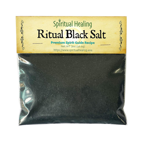 Spiritual Healing - 2 Oz - Black Salt for Wiccan Protection Rituals and Spells, Black Salt For Protection, Ritual Salt, Witch Black Salt, Sacred V...