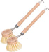 REDECKER 2-Pack Tampico Fiber Bristle 1-1/2-Inch All-Purpose Kitchen Dish Scrub Brush with Beechwood Handle - Wooden Brush for Dishes Replaceable ...