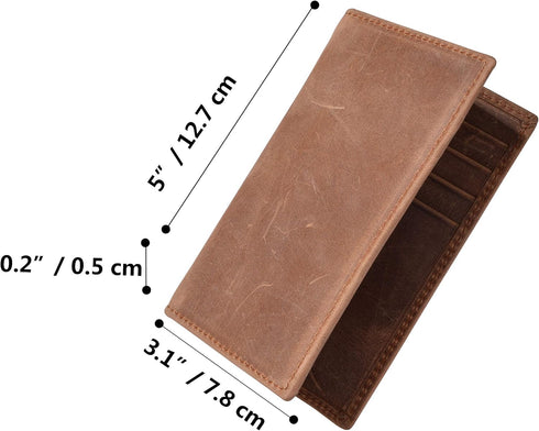 Slim Thin ID/Credit Card Holder RFID Genuine Leather Bifold Front Pocket Wallet...