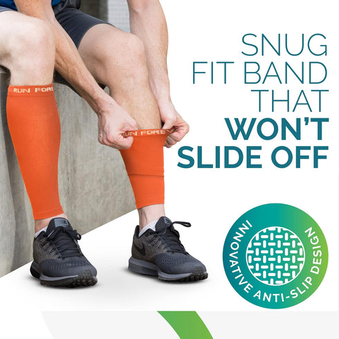 Calf Compression Sleeves for Men and Women - Leg Compression Sleeve - Footless Compression Socks for Runners, Shin Splints, Varicose Vein & Calf P...
