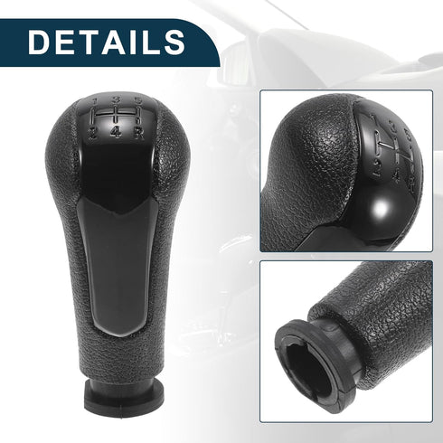 5 Speed Manual Gear Shifter Knob for Chevrolet Spark Durable | Front Automotive Gearbox Stick Shifter Lever Knob Black Plastic 1 Pcs...