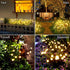 DenicMic Solar Garden Lights Outdoor 10 LED Solar Firefly Lights with Highly Flexible Copper Wire, Solar Lights Outdoor Waterproof for Pathway Yar...