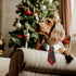 Christmas Dog Necktie, Classic Red Green Plaid Christmas Dog Collar Pet Tuxedo Style Dog Ties Comfortable Christmas Pet Collars for Small, Medium,...