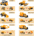 BenRich 6 Pcs Mini Die Cast Car Set 1/64 Scale Alloy Construction Trucks - Dump Truck, Excavator, Forklift, Road Roller, Bulldozer, Mixer Truck - ...