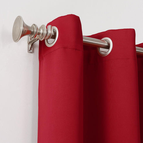 Sun Zero Easton Energy Saving Blackout Grommet Curtain Panel, 40" x 84", Red...