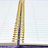 Medium Journal notebook?Hardcover Gold spiral notebook college ruled 100g, 80 Sheets 6.5'' x 8.5'' with Interior PP Pocket, fo Students, Office, S...