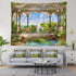 Shrahala Beautiful Tapestry, Waterfall Nature Scenery Landscape Wall Hanging Large Tapestry Psychedelic Tapestry Decorations Bedroom Living Room D...