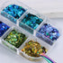 Laser Nail Art Sequins 3D Irregular Multi-Shaped Rhombus Glitter Sequins Manicure Decoration Thin Flakes Nail Design Nail Art Flakes Powder Kit Na...