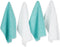 DII Basic Chef Collection, Assorted Terry Kitchen Towel Set, Dishtowel Set, Aqua, 4 Piece...